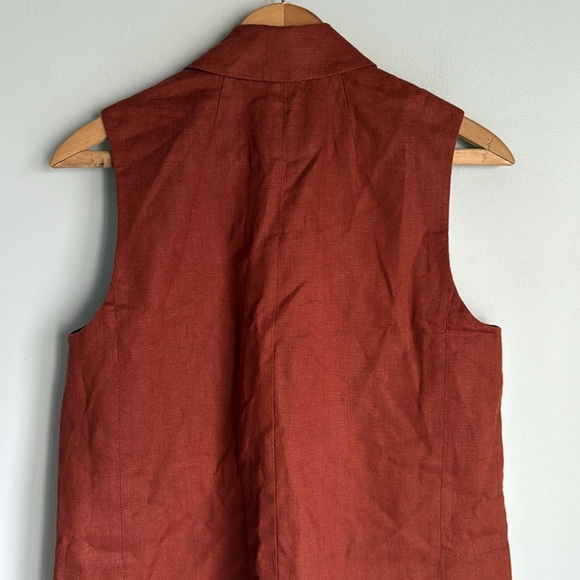 NEW Madewell Larsen Linen Vest XS - Picture 7 of 9